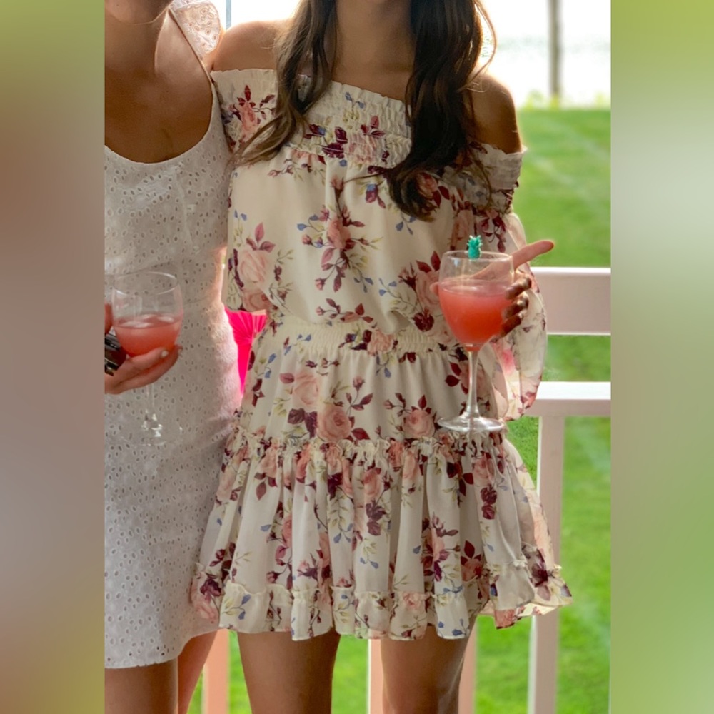 Misa Off Shoulder Mini Dress
